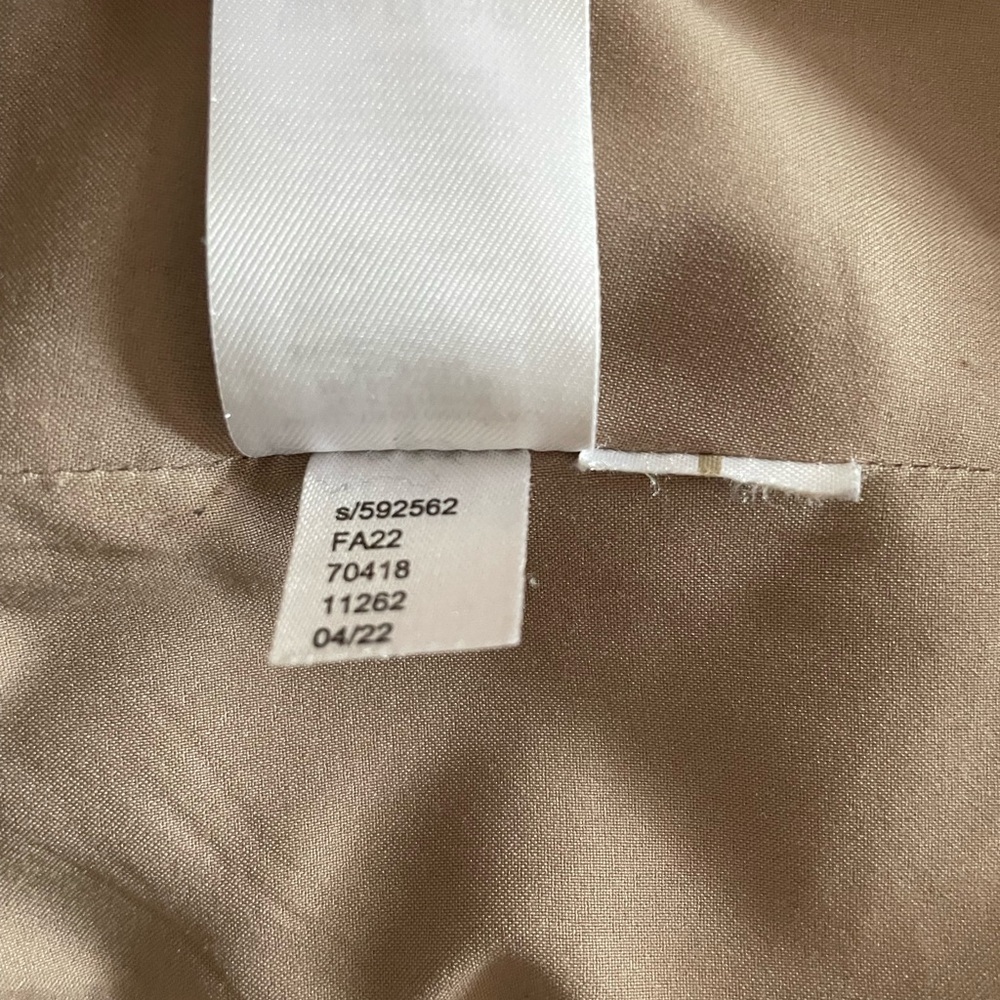 Ann Taylor tan ponte collarless blazer, Sz 8 - Picture 6 of 7